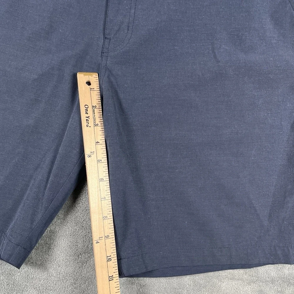 Travis Mathew Men Golf Shorts Flat Front Dark Blue Navy Polyester Stretch Sz 38
